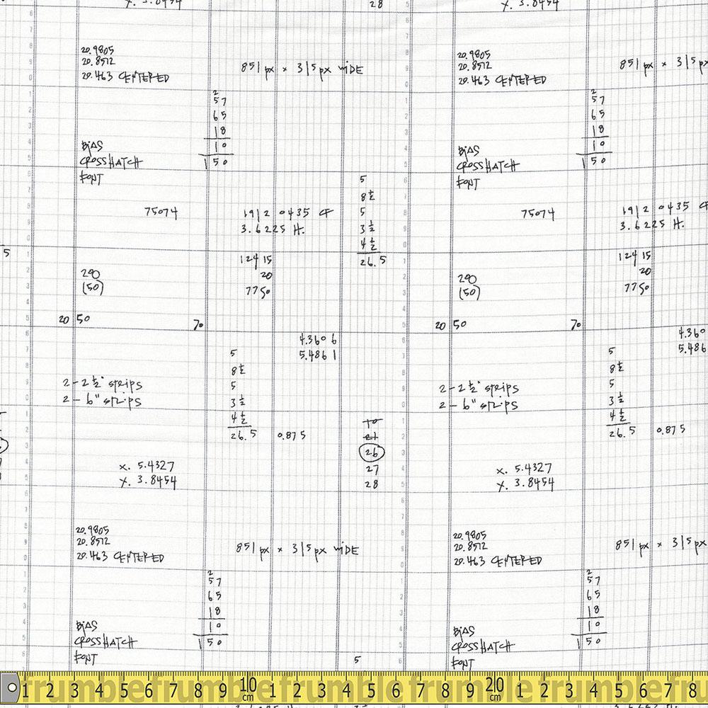 Robert Kaufman - Architextures - Calculations Grey Sewing and Dressmaking Fabric