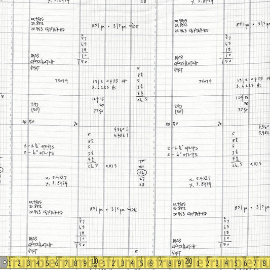 Robert Kaufman - Architextures - Calculations Grey Sewing and Dressmaking Fabric