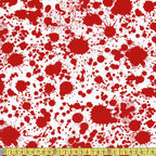Robert Kaufman - Blood Splatter - White Sewing and Dressmaking Fabric