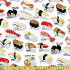 Robert Kaufman - Chopsticks Please - Sushi White Sewing and Dressmaking Fabric
