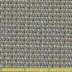Robert Kaufman - Gustav Klimt Full Metallic Triangles Grey - Sewing and Dressmaking Fabric