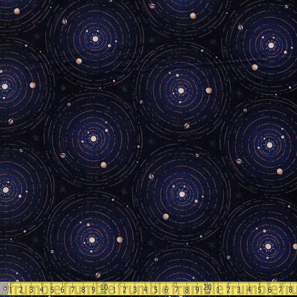 Robert Kaufman - Moonlight - Planet Trajectory Astral Sewing and Dressmaking Fabric