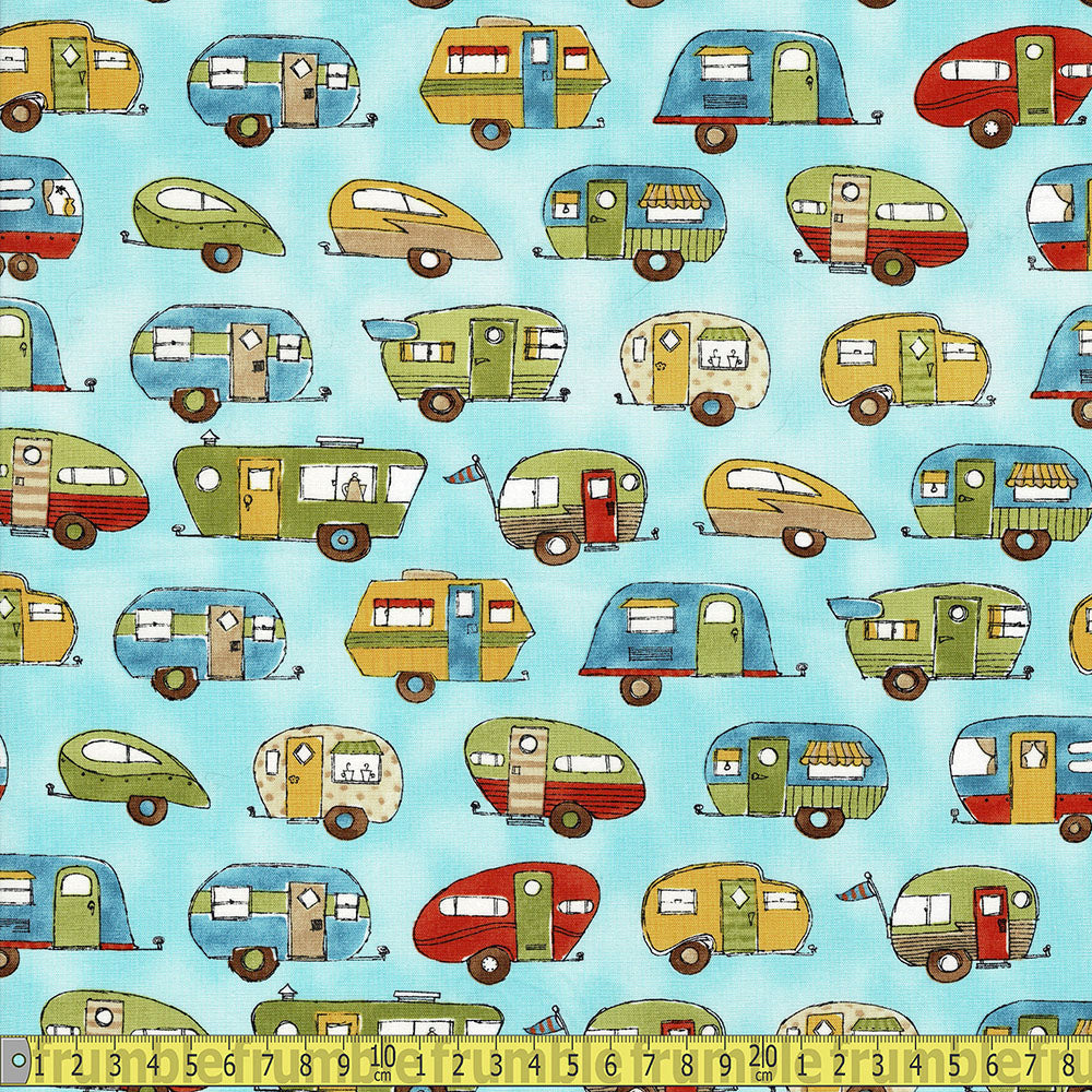 Robert Kaufman - On The Road - Blue Sewing and Dressmaking Fabric
