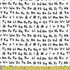 Robert Kaufman - Out Of Print - Alphabet Letters White Sewing and Dressmaking Fabric