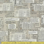 Robert Kaufman - Out Of Print - Astronomy Tables Ivory Sewing and Dressmaking Fabric