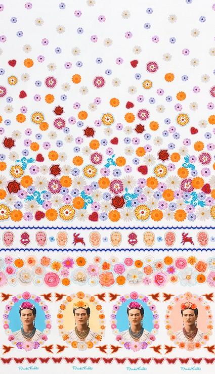 Frida Kahlo Border White - Frumble Fabrics