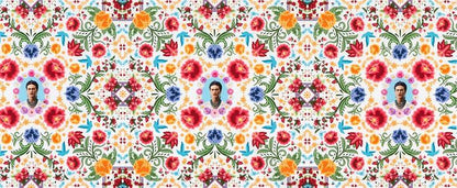 Frida Kahlo Floral Garden White - Frumble Fabrics