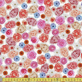 Frida Kahlo Flowers and Skulls White - Frumble Fabrics