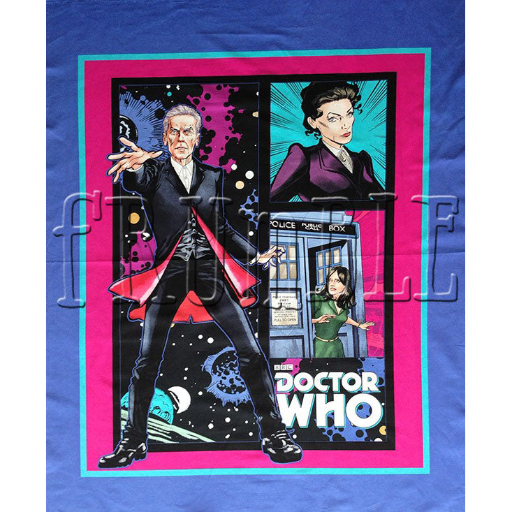 Doctor Who Telephone Box 90cm Panel - Frumble Fabrics