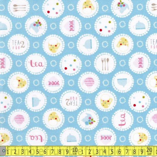 Garden Party Tea Blue - Frumble Fabrics