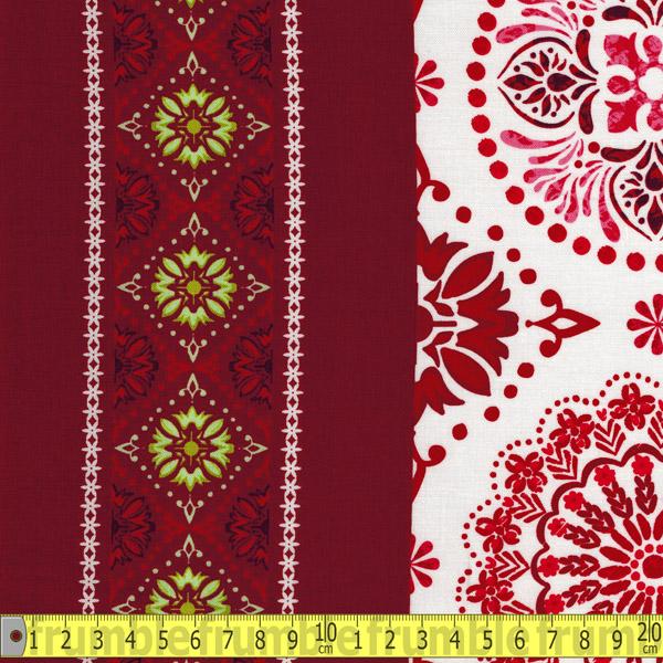 Holly Jolly Border Red - Frumble Fabrics