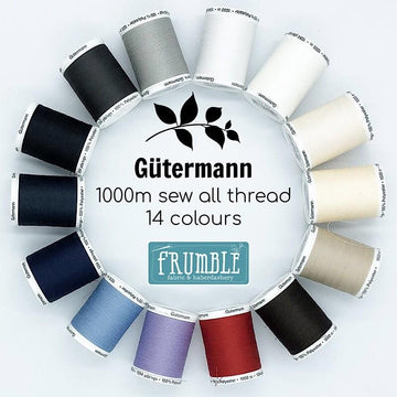 Black Gutermann Sew All Thread, Shade 000 Gutermann Polyester Sewing Thread,  UK Dressmaking Supplies, Gutermann Colour 000, UK Supplies 