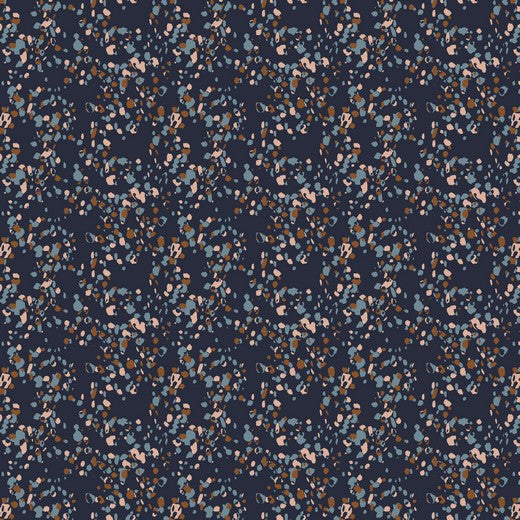 Shapes - Radiance Rayon - Navy Sewing and Dressmaking Fabric