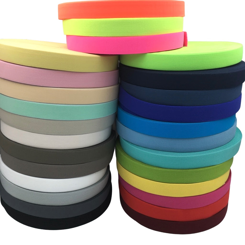 25mm Wide Soft Waistband Elastic (27 Colours) - Frumble Fabrics