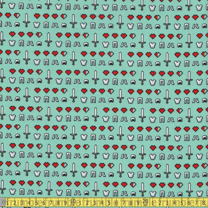 Springs Creative - Minecraft Icons - Teal Sewing and Dressmaking Fabric