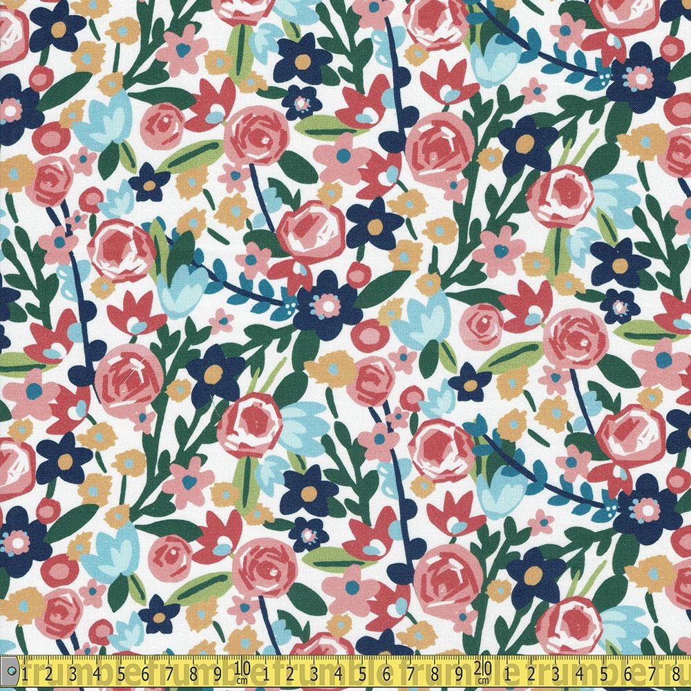 Springs Creative - Packed Multi Floral - Multi Sewing and Dressmaking Fabric