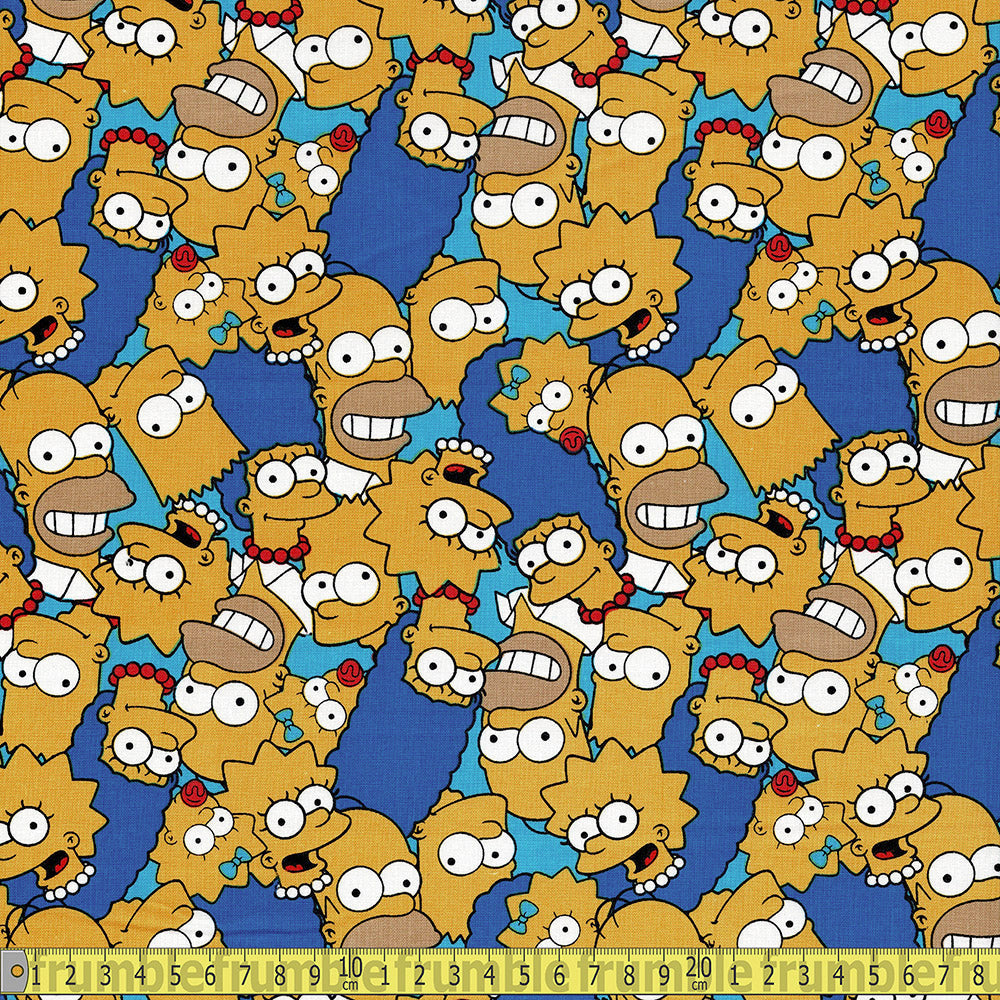 Springs Creative - The Simpsons - Head Toss Yellow Sewing and Dressmaking Fabric