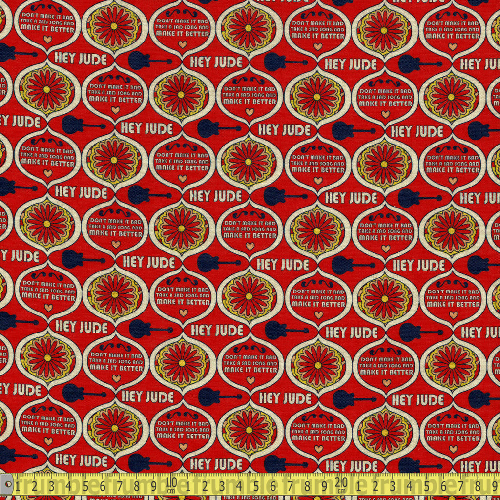 Springs Creative Fabric - The Beatles Hey Jude- Tangerine Sewing and Dressmaking Fabric