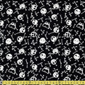 Nightmare Before Christmas Jack Bone Toss Black - Frumble Fabrics