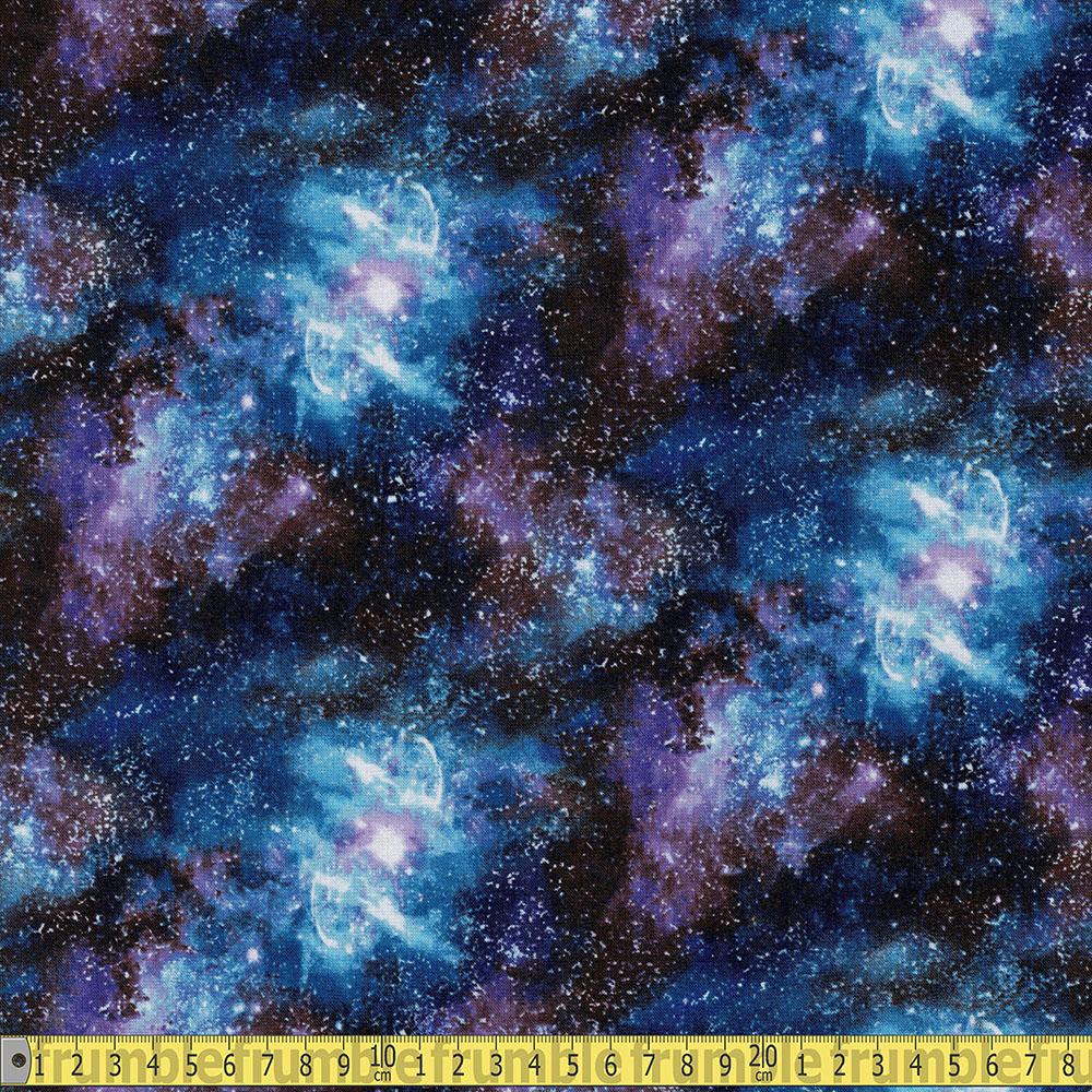 Studio E - Planetary Missions - Space Universe Blue Sewing and Dressmaking Fabric