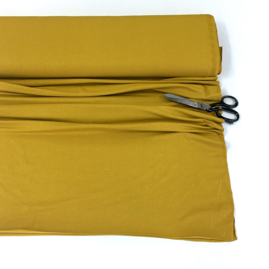 Organic Jersey Solids - GOTS Cotton Knit - Sunny Mustard