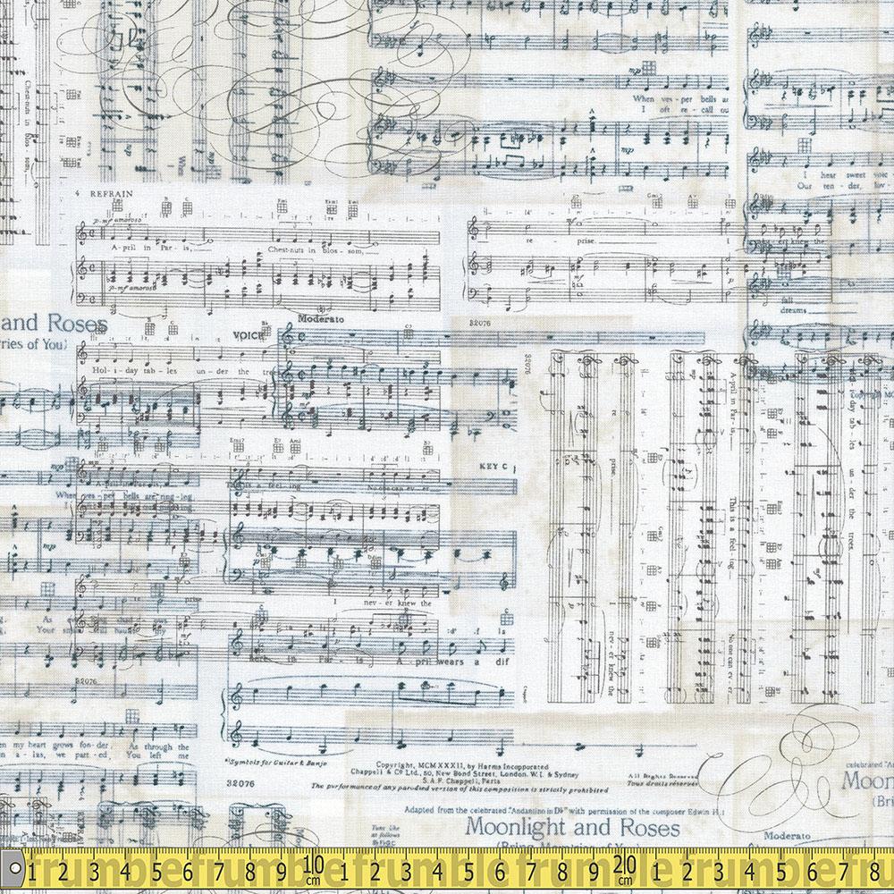 Timeless Treasures - Antique Sheet Music - Antique Sewing and Dressmaking Fabric
