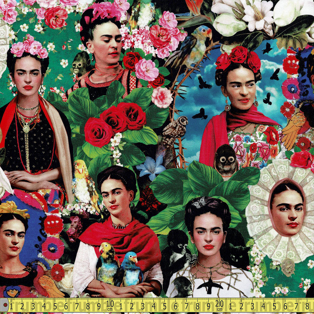 Timeless Treasures - Esperanza - Artist Frida Portraits Sewing and Dressmaking Fabric