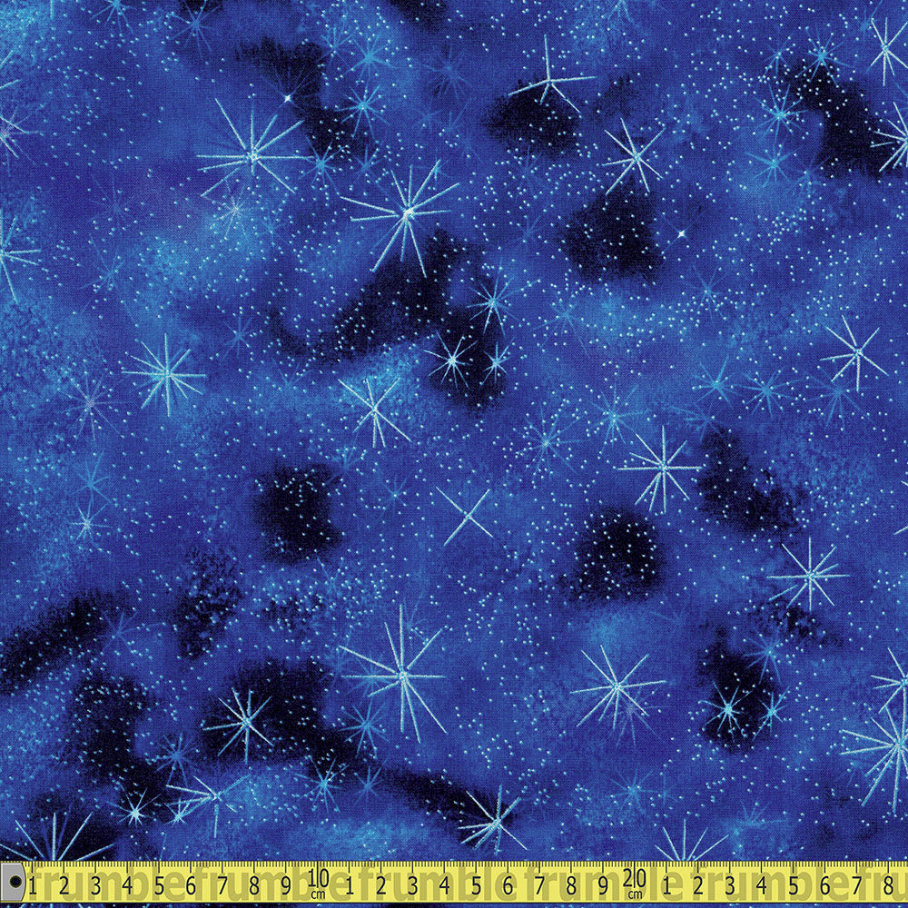 Timeless Treasures - Sparkling Sky - Indigo Sewing and Dressmaking Fabric