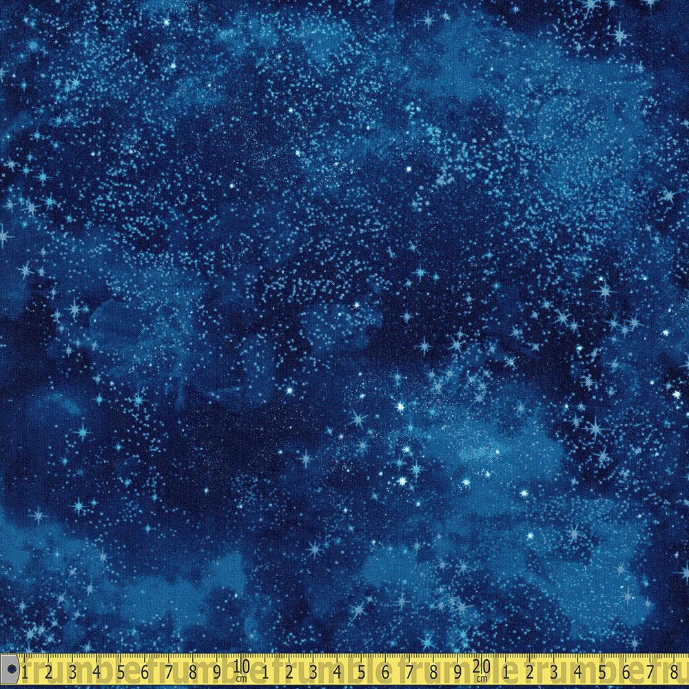Timeless Treasures - Twinkling Night Sky - Navy Sewing and Dressmaking Fabric