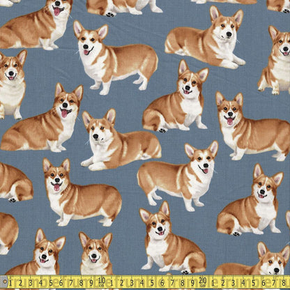 Corgis Grey - Frumble Fabrics