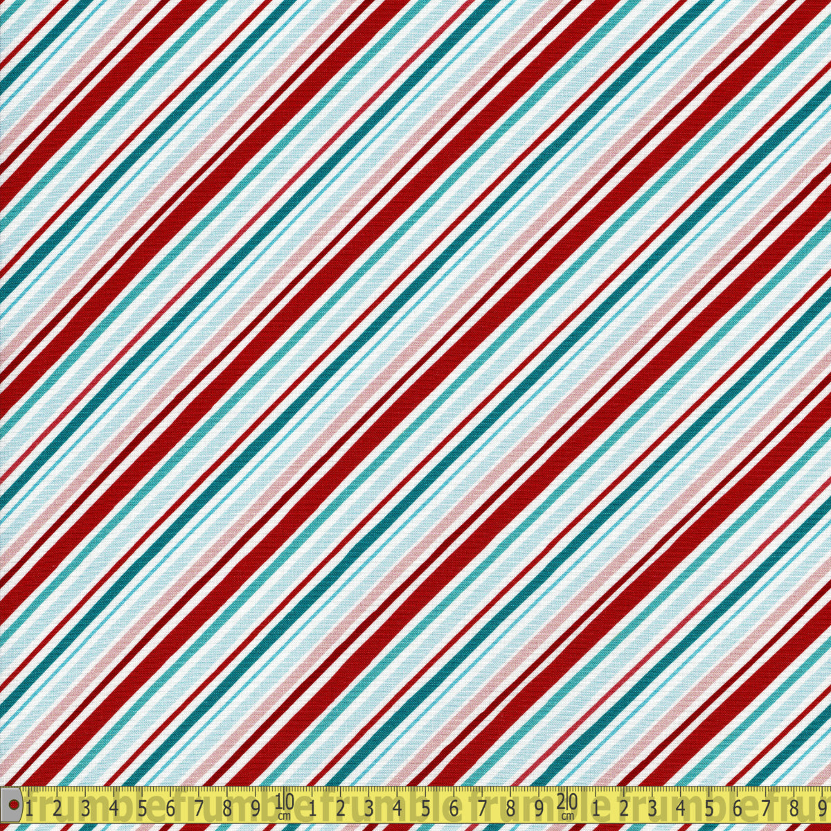 Timeless Treasures Fabric - Holiday Diagonal Stripes - Multi Sewing and Dressmaking Fabric