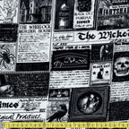 Timeless Treasures Fabric - Wicked Time Newspaper - White Sewing and Dressmaking Fabric