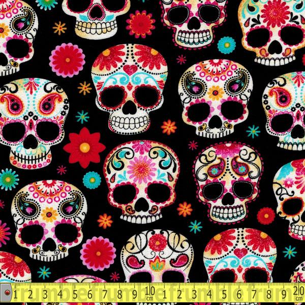 Floral Sugar Skulls Fabric by Timeless Treasures – Frumble Fabrics
