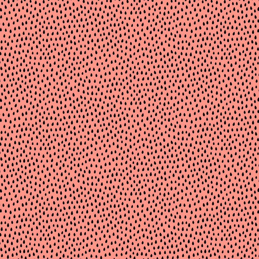 Mini Raindrops Printed Jersey Dots Salmon Coral - Frumble Fabrics