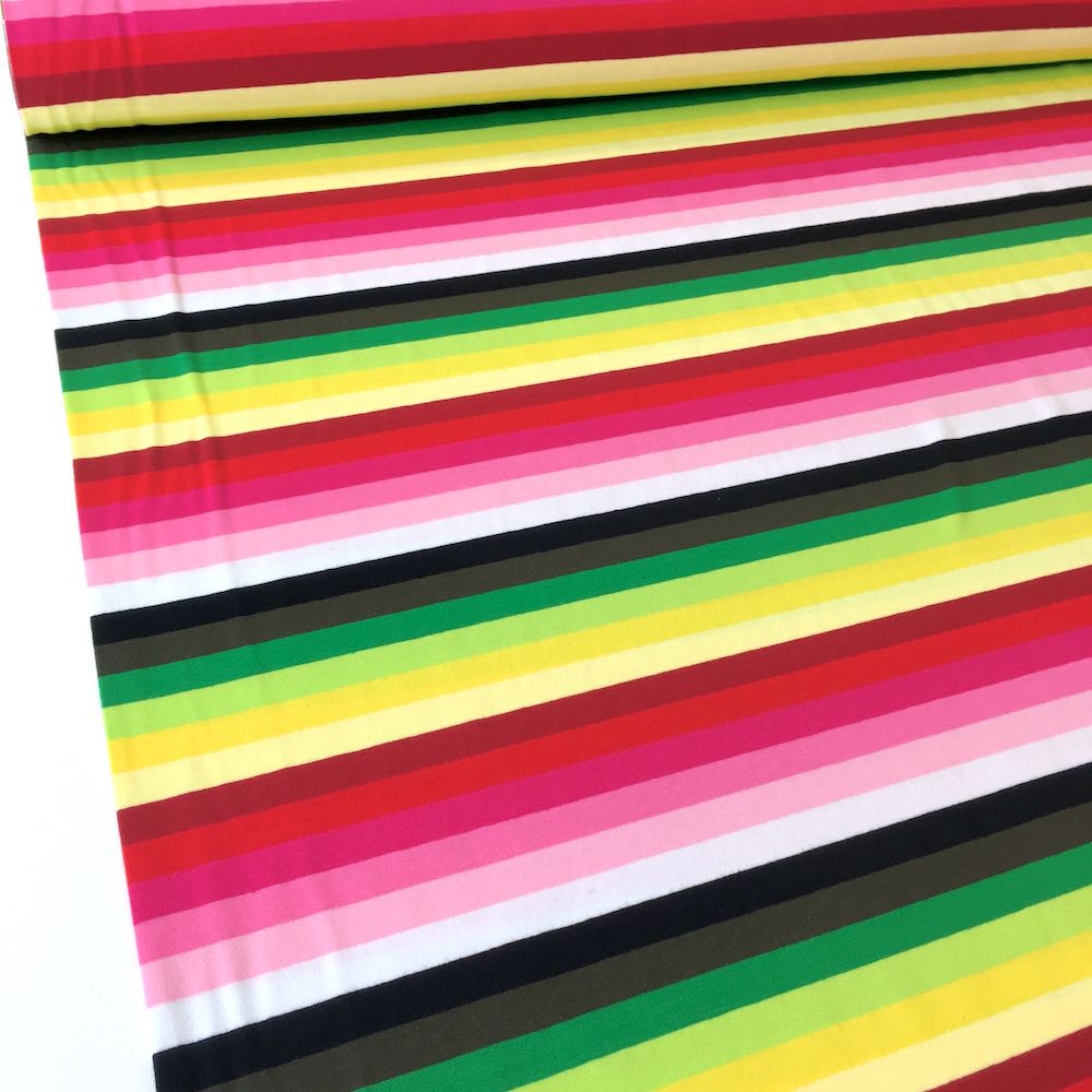 Garden Rainbow Stripe Yarn Dyed Jersey - Frumble Fabrics