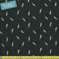 Metallic Lightning Bolt Toss Dark Grey Foil Jersey - Frumble Fabrics