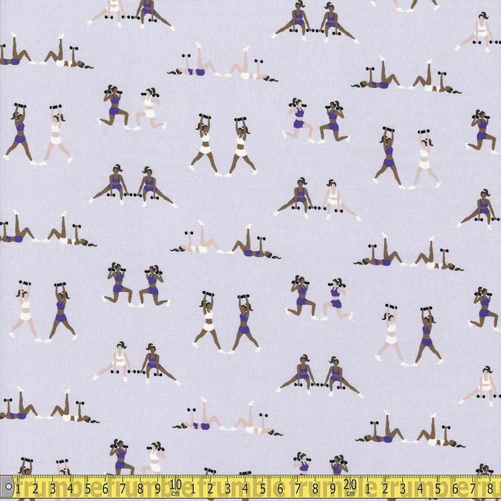 Windham Fabrics - Health and Wellness - Weight Training Lilac Sewing Fabric