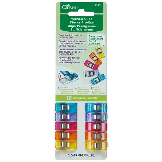 x10 Rainbow Clover Wonder Clips - Frumble Fabrics