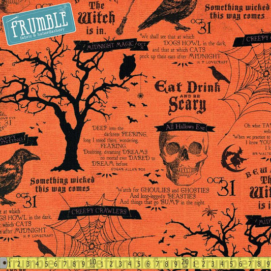 Something Wicked Halloween Orange - Frumble Fabrics