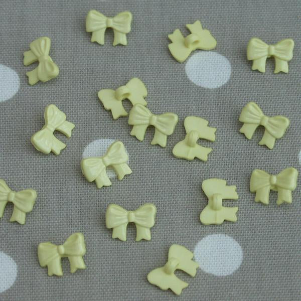 Bow Sewing Buttons - Yellow 10 pack - Frumble Fabrics