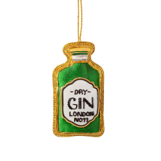 Gin Bottle Embroidery Decoration